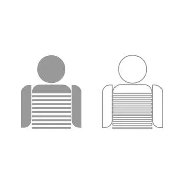 Seaman icon. Grey set . Stock Illustration