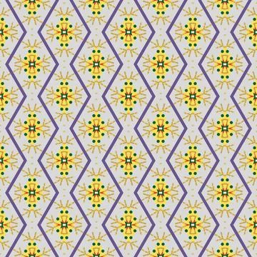 A seamed, multi - colored fabric design with an abstract pattern Illustrazione stock