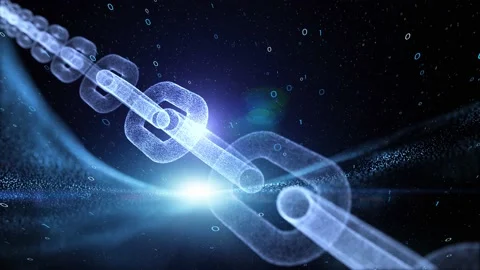 Seamlees loop binary blockchain chain cyberspace network Vídeos de archivo 229694059