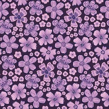 Seamles pattern big flowe.Fashion print of textile.Vintage floral design 库存插图