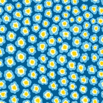 Seamles pattern ditsy small flower.Hand drawn print of textile.Vintage floral Stock Illustration