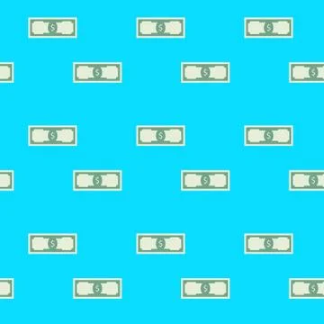 Seamles pattern with dollar bill Stock Illustration