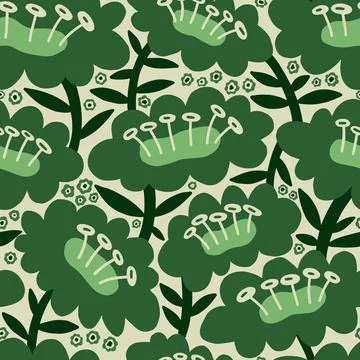 Seamles pattern flower.Hand drawn print of textile.Vintage floral design. Stock Illustration