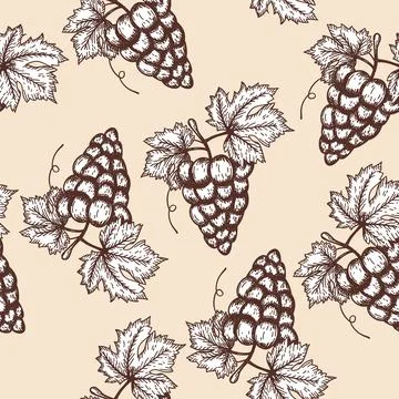 Seamles Pattern Of Grape Illustrazione stock