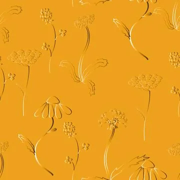 Seamles pattern with meadow flower Stock Illustration