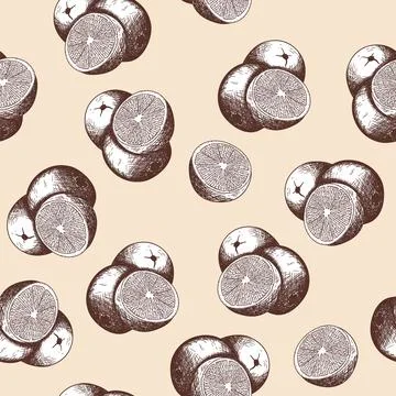 Seamles Pattern Of Orange Illustrazione stock
