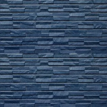 Seamles pattern of stone blue wall panels Stock Photos