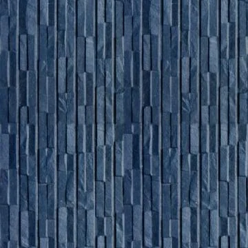 Seamles pattern of stone blue wall panels Stock Photos