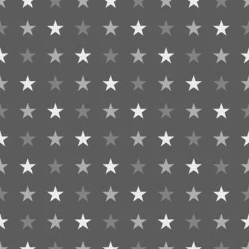 Seamles star pattern in greyscale colors Stock Illustration