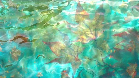 Seamless 10s loop of abstract water ripples with fractal patterns Stock Footage 348163457