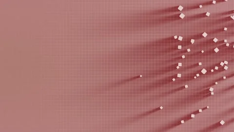 Seamless 10s loop of floating terracotta grid squares Stock Footage 346284731