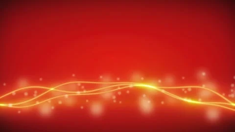 Seamless 10s loop of glowing red waves with particles Stock Footage 345699668