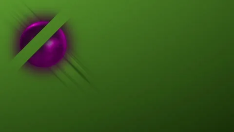 Seamless 10s loop of rotating 3D purple sphere with abstract green shape Stock Footage 345328887