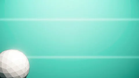 Seamless 10s loop of a white sphere with teal scanlines background 库存影片 345181149