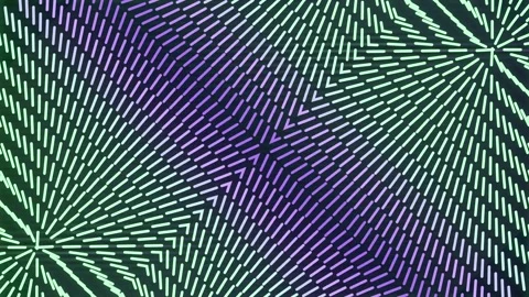Seamless 2D Loop Green Purple Diagonal Symmetry Pulsating Geometric Pattern Stock Footage 346159326
