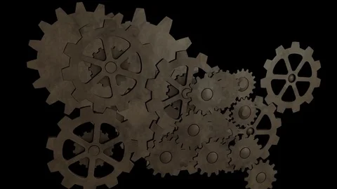 Seamless 3D Animated Gears Stock Footage 71739455