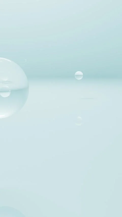 Seamless 3d animation of 3d spheres moving on high key background Stock Footage 332516193