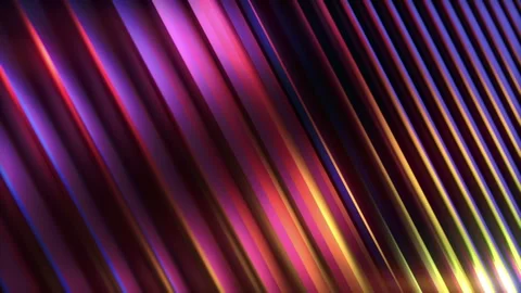 Seamless 3D animation of an abstract background. Smooth metallic stripes Stock Footage 327130104