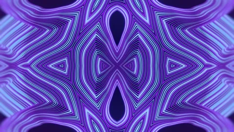 Seamless 3D animation of a complex, symmetrical pattern. Stylish cyberpunk loop Stock Footage 329968970