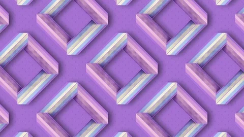 Seamless 3D animation of a geometric pattern. Rotating impossible shapes Stock Footage 321770165