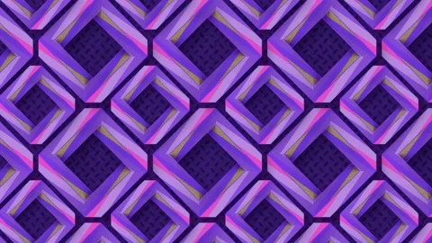 Seamless 3D animation of a geometric pattern in purple tones Stock Footage 325783179