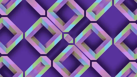 Seamless 3D animation of a geometric pattern rotating impossible shapes Stock Footage 327129760