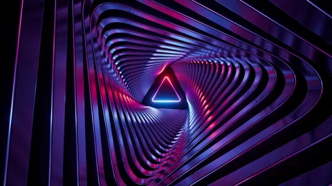 Seamless 3D animation of polished metallic frames dynamically twisting Stock Footage 322134992