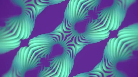 Seamless 3D animation showcasing a rhythmic digital pattern of biomorphic forms 库存影片 334120617