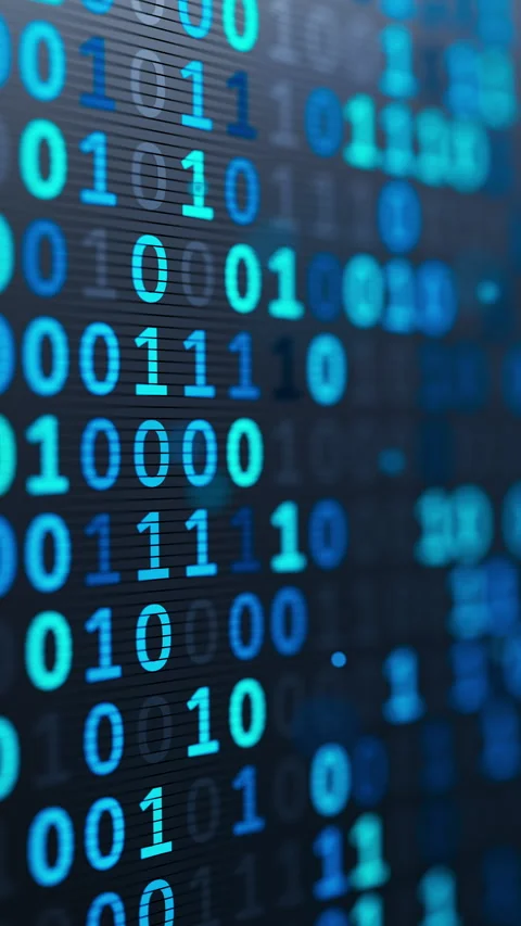 Seamless 3D binary cyberspace background Stock Footage 341885742