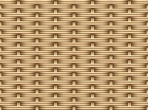Seamless 3D Brown Rattan pattern, vector art Stock Illustration