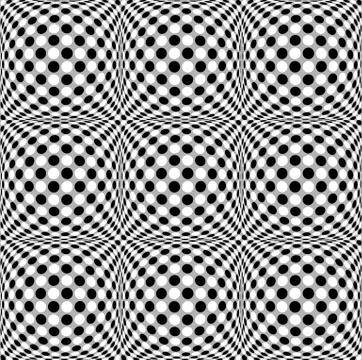 Seamless 3d dotted pattern with bulging distortion effect Stock Illustration