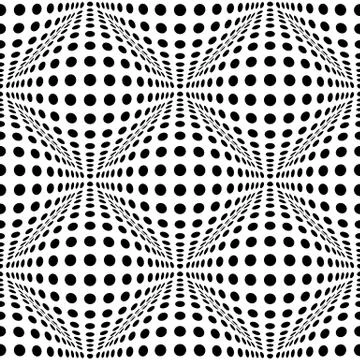 Seamless 3d dotted pattern with bulging distortion effect イラスト素材