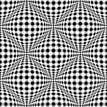 Seamless 3d dotted pattern with bulging distortion effect Stock Illustration