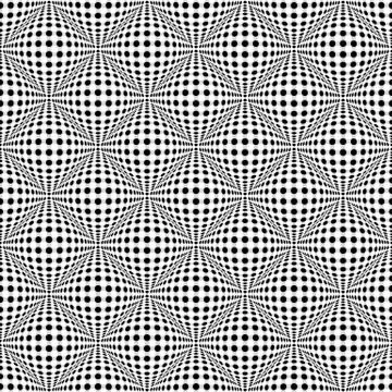 Seamless 3d dotted pattern with bulging distortion effect Stock Illustration