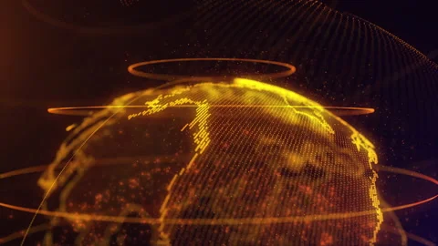 Seamless 3D Earth globe rotating motion background. News or tv concept, loop 4k Stock Footage 156696745