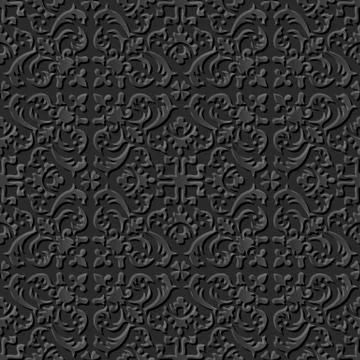 Seamless 3D elegant dark paper art Spiral Kaleidoscope Illustrazione stock