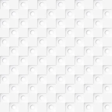Seamless 3D geometric hole pattern paper cut style background vector illust.. Stock Illustration
