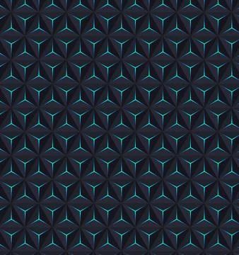 Seamless 3D Geometric Pattern Abstract Background Stock Illustration