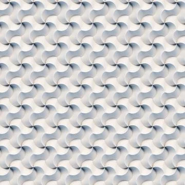 Seamless 3D geometric white pattern background Stock Illustration