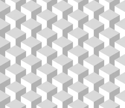 Seamless 3D geometrical pattern of cube columns. Abstract design vector Stock Illustration
