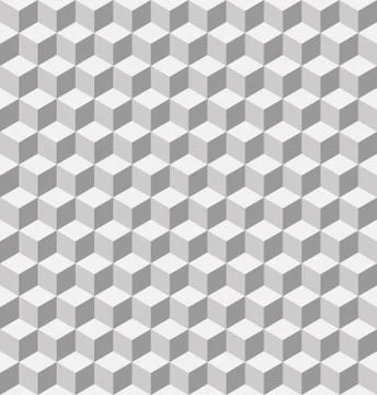 Seamless 3D geometrical pattern of cubes. Abstract design vector background in Illustrazione stock