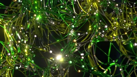 A seamless 3d loop animation of metallic threads Stock Footage 302825180