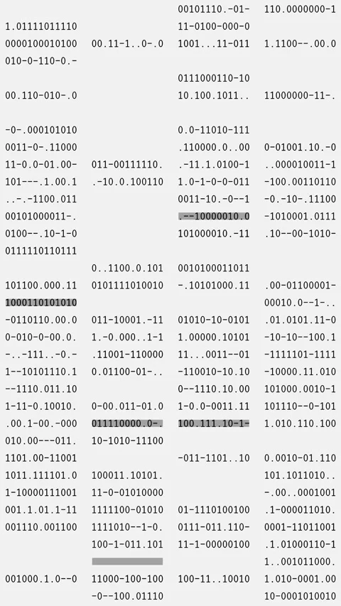 Seamless 3D loop of black binary code on a white background 動画素材 344170982