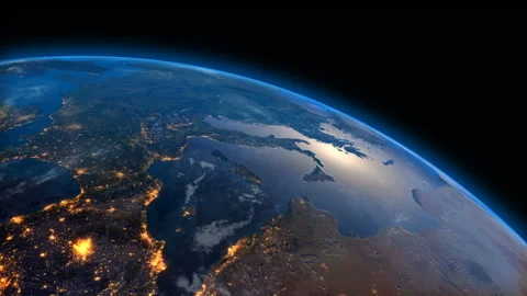 Seamless 3D Loop of Rotating Earth from Space  4K Stock Footage 306295208