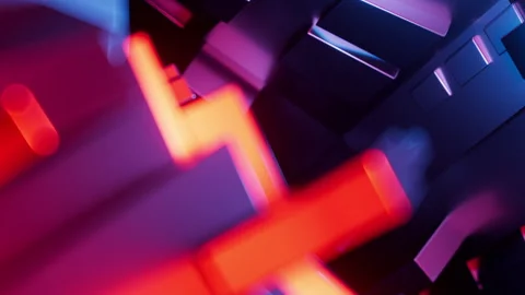 A seamless 3D looping animation of a flight through an endless Stock Footage 320393954