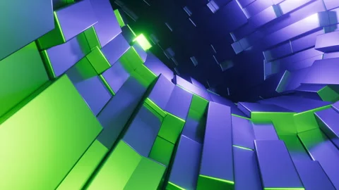A seamless 3D looping animation of a flight through an endless Stock Footage 327382191