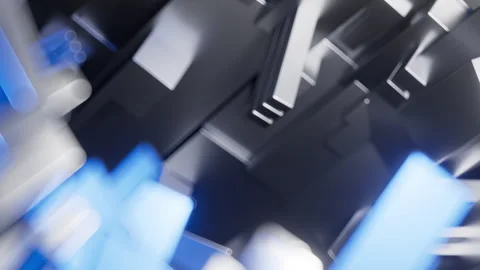 A seamless 3D looping animation of a flight through an endless Stock Footage 328170092