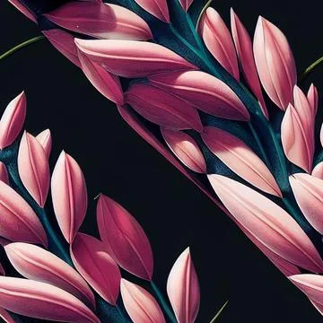 Seamless 3D pattern illustration of a Beautiful summer spring background with tr Illustrazione stock