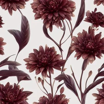 Seamless 3D pattern illustration of a Beautiful summer spring background with tr Stock Illustration