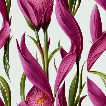 Seamless 3D pattern illustration of a Beautiful summer spring background with tr Illustrazione stock